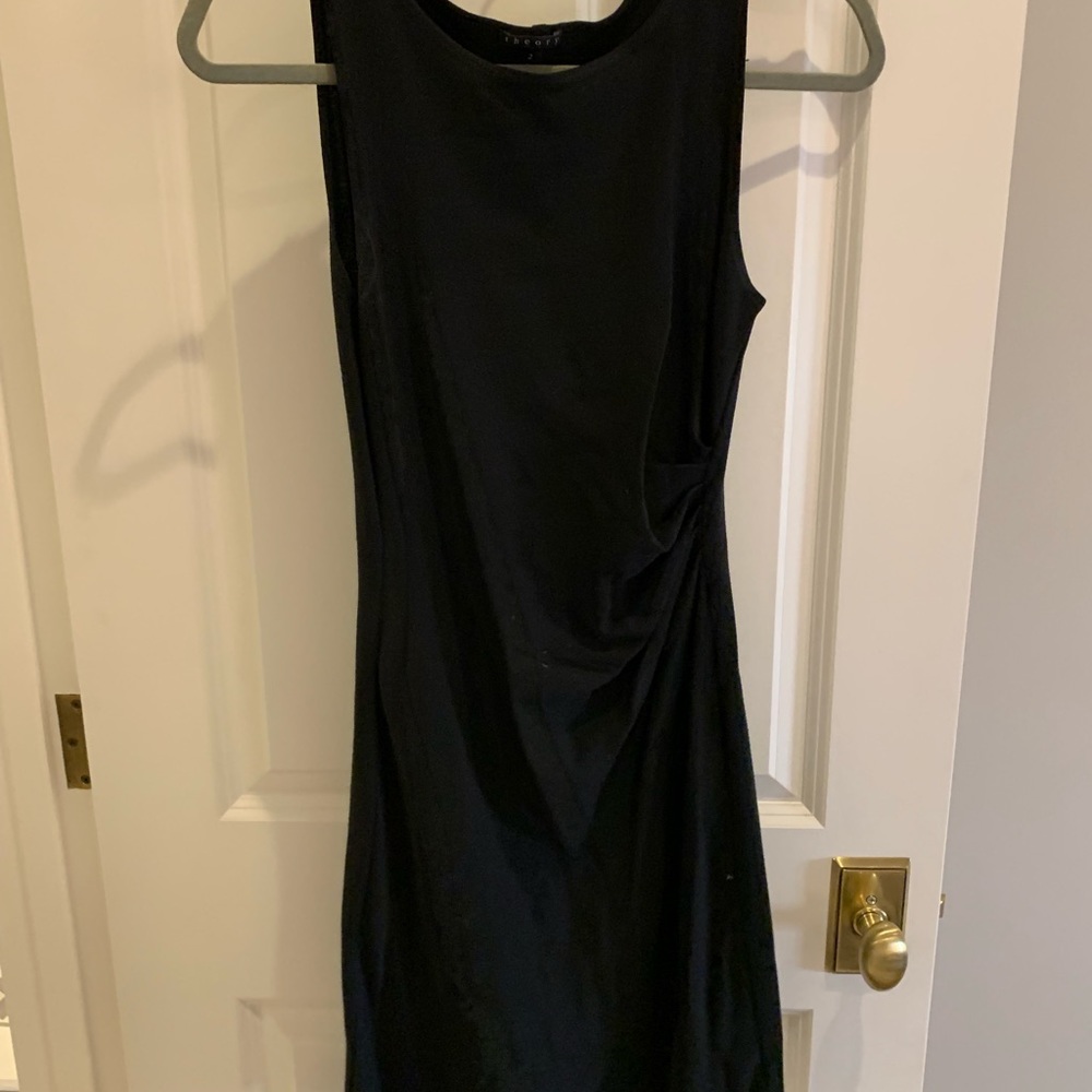 Black stretch theory dress size 2